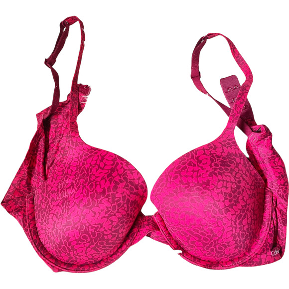 Calvin Klein Red Floral Print Wired Bra Women's Size 34B - Picture 1 of 6
